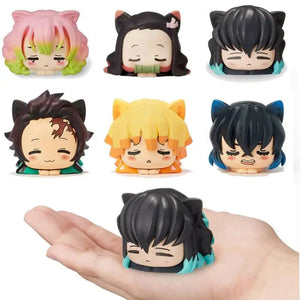 Demon Slayer Mini Figures Set – 6PCS Anime PVC Collectible Toys