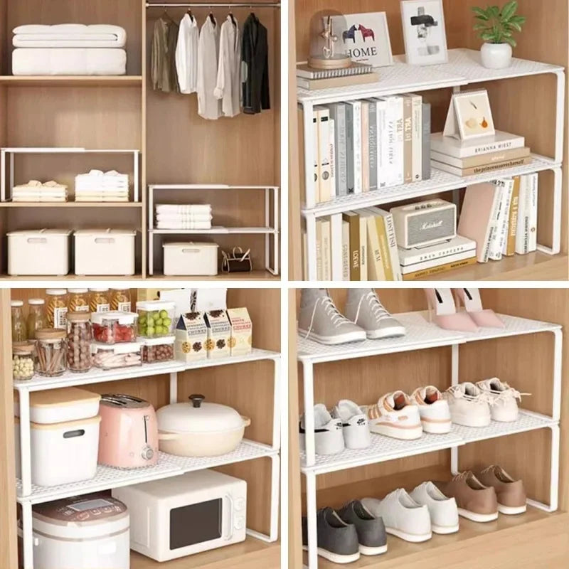 Expandable Closet Shelf – Adjustable Wardrobe Storage Rack
