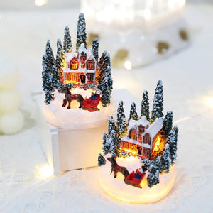 LED Christmas Miniature House Night Light – Festive Decor