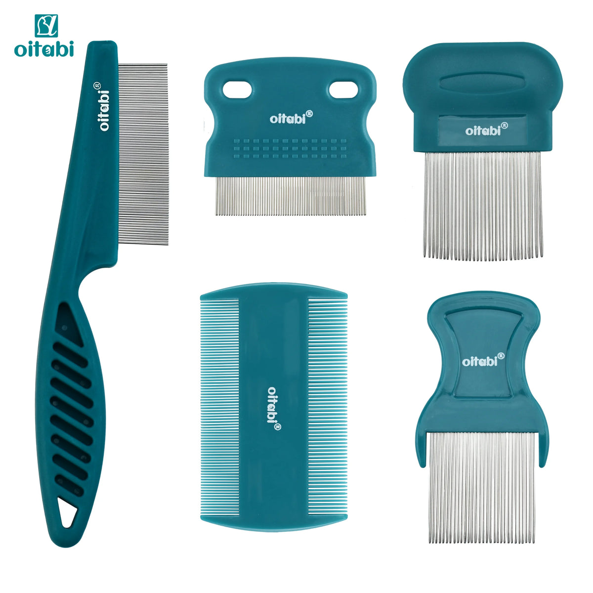 SEO Title: 3–6 Pcs Pet Grooming Comb Set – Stainless Steel Flea & Tear Stain Remover for Dogs & Cats