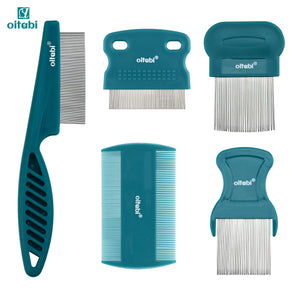SEO Title: 3–6 Pcs Pet Grooming Comb Set – Stainless Steel Flea & Tear Stain Remover for Dogs & Cats