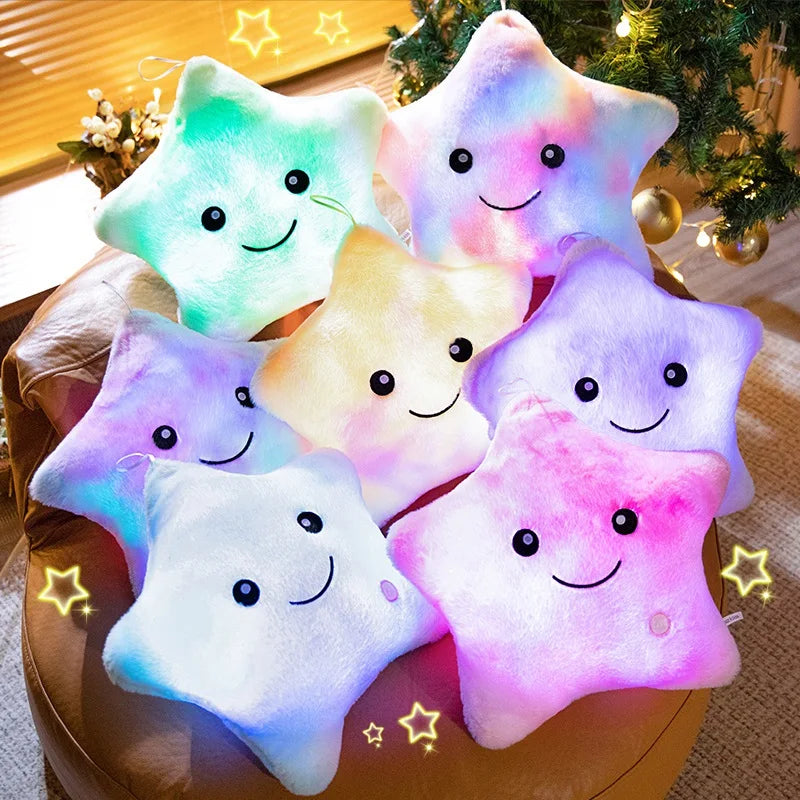 LED Star Plush Toy – Soft Glowing Star Pillow for Kids & Gifts