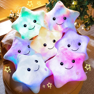 LED Star Plush Toy – Soft Glowing Star Pillow for Kids & Gifts