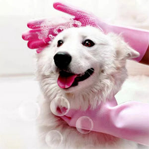 Pet Grooming Gloves – Silicone Bathing & Cleaning Gloves for Dogs and Cats