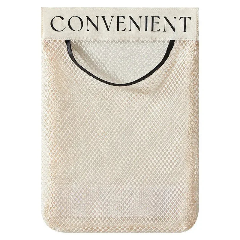 Wall-Mounted Mesh Plastic Bag Dispenser – Kitchen Storage Organizer