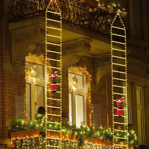 LED Santa Claus Climbing Ladder Decoration