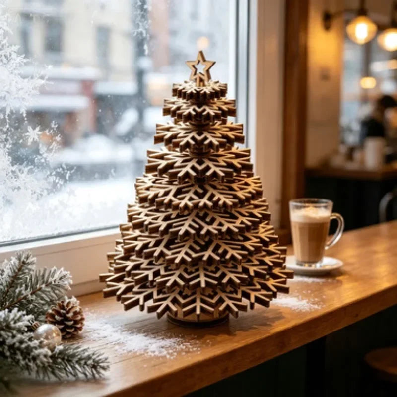 DIY 3D Wooden Christmas Tree – Festive Desktop Decor