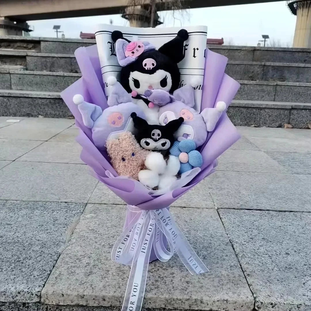 Hello Kitty Plush Bouquet – My Melody, Kuromi & Cinnamoroll Gift