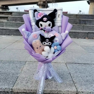 Hello Kitty Plush Bouquet – My Melody, Kuromi & Cinnamoroll Gift