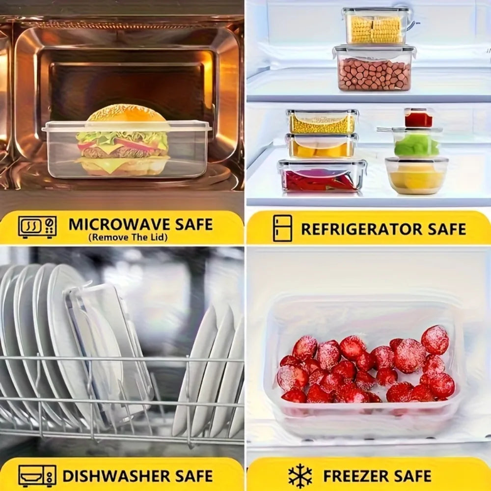 8-Piece BPA-Free Airtight Food Storage Containers with Lids
