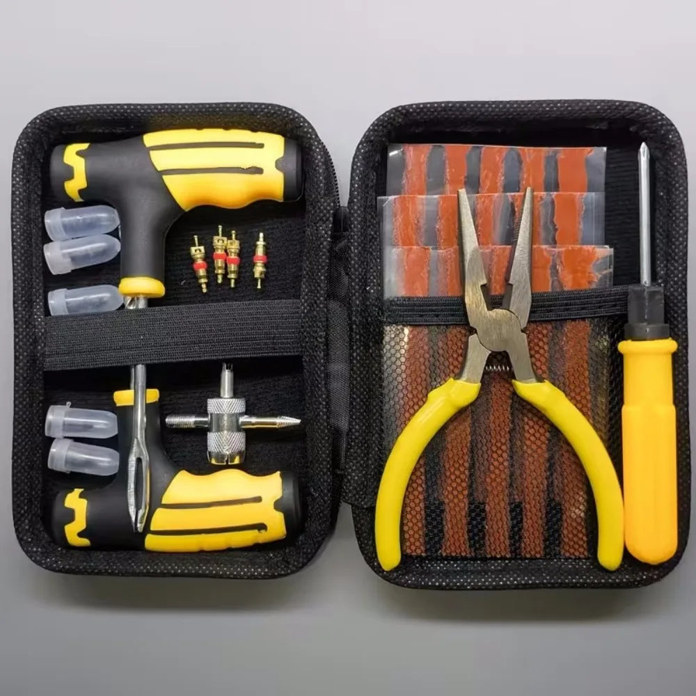 Universal Tire Repair Kit – Multi-Function Tools for Car, Motorcycle & Bike