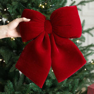 Red Velvet Christmas Bows – DIY Tree Hanging Ornaments