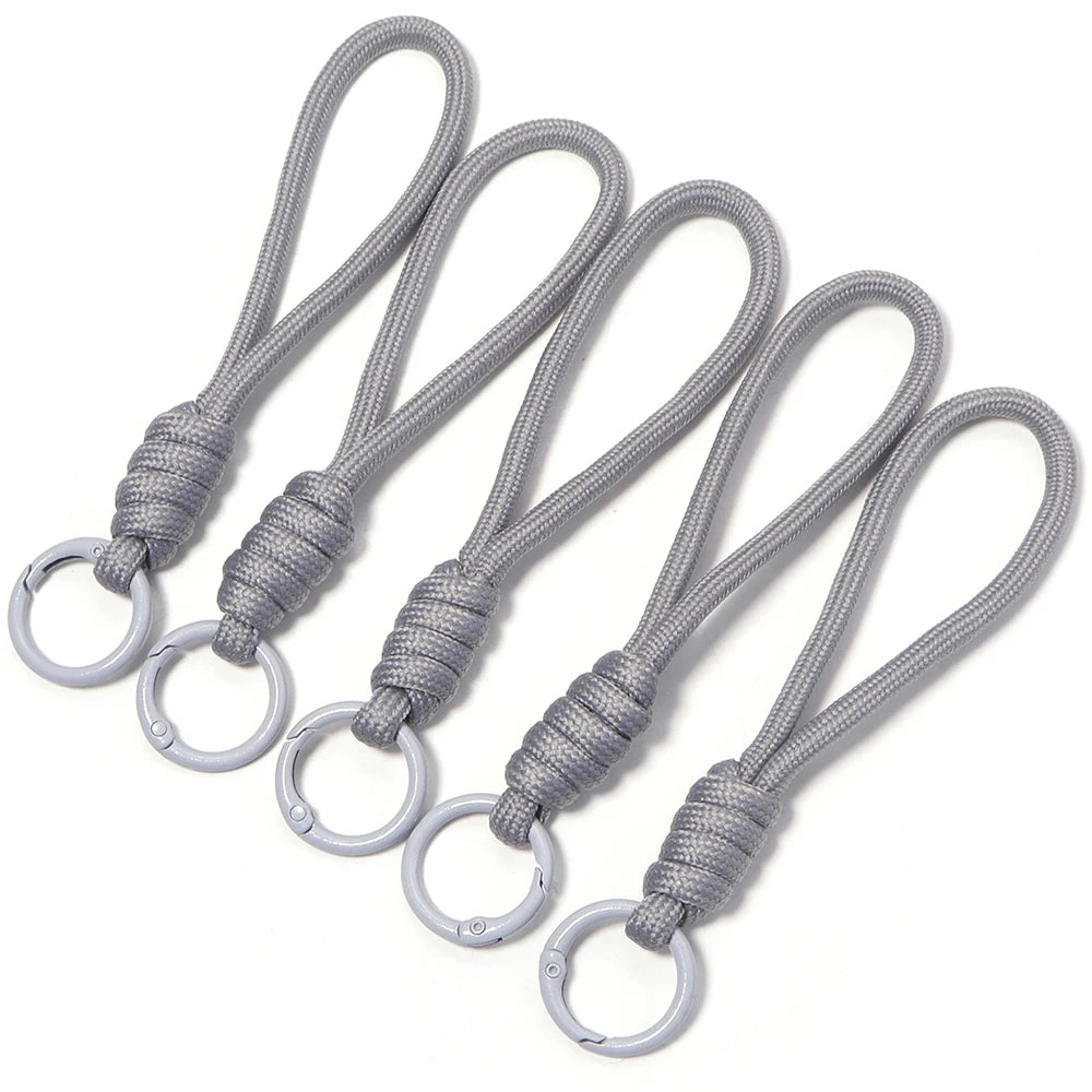 5Pcs Colorful Braided Keychain Lanyard – Anti-Lost Phone & Car Key Strap