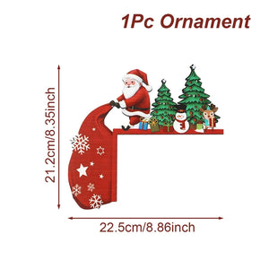 Christmas Door Frame Decor & Wooden Ornaments