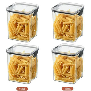 Stackable Plastic Food Storage Containers – Airtight Kitchen Jars