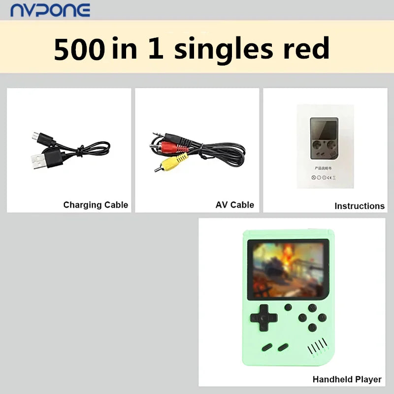 500+ Retro Handheld Game Console – 5-Inch Screen & TV Connectivity