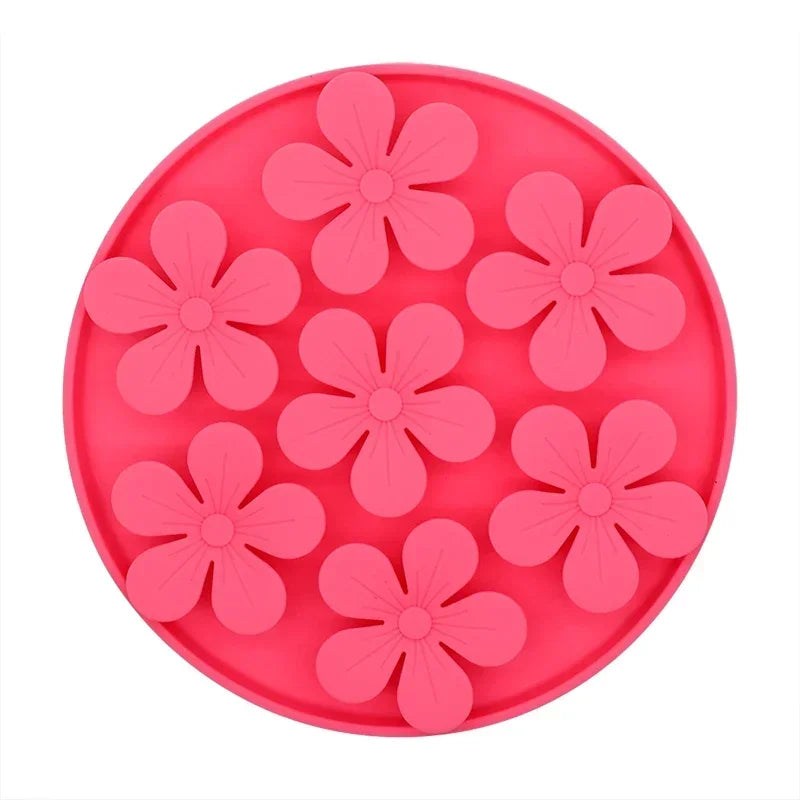 Suction Cup Silicone Pet Feeding Mat – Slow Feeder Bowl for Dogs & Cats