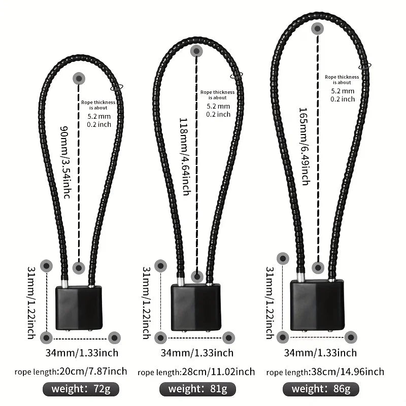 Zinc Alloy Luggage Lock – Travel Suitcase & Backpack Lock