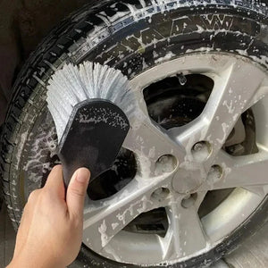 Car Wheel Cleaning Brush – Short Handle Tire & Rim Detailing Tool