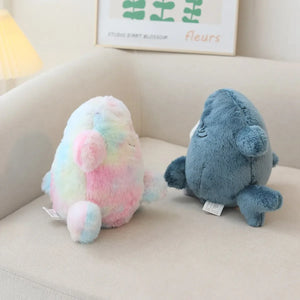 Kawaii Shark Cat Plush Toy – Soft Colorful Stuffed Animal Gift