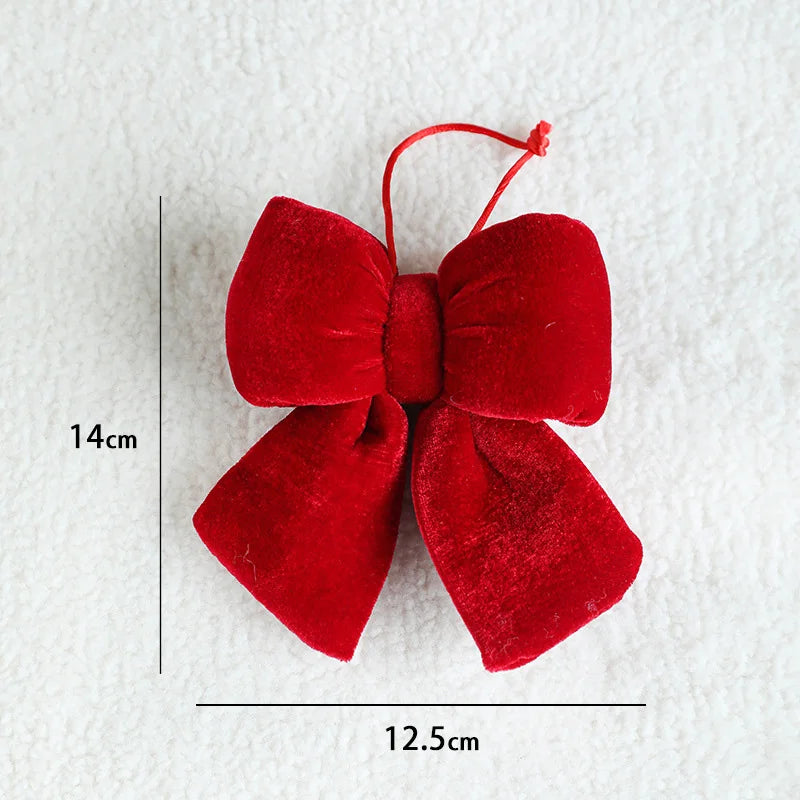 Red Velvet Christmas Bows – DIY Tree Hanging Ornaments
