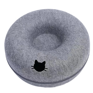 Interactive Cat Tunnel Bed & Felt Scratcher for Kittens