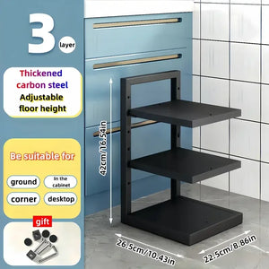 Adjustable Stainless Steel Pot and Pan Organizer Rack