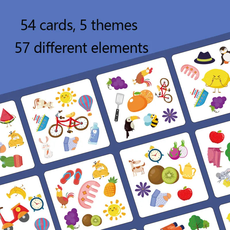 Memory Matching Cards Game – Animal & Traffic Brain Training Toy for Kids