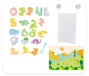 Baby Bath Toys – Floating Foam Animals & Traffic Learning Set for Toddlers