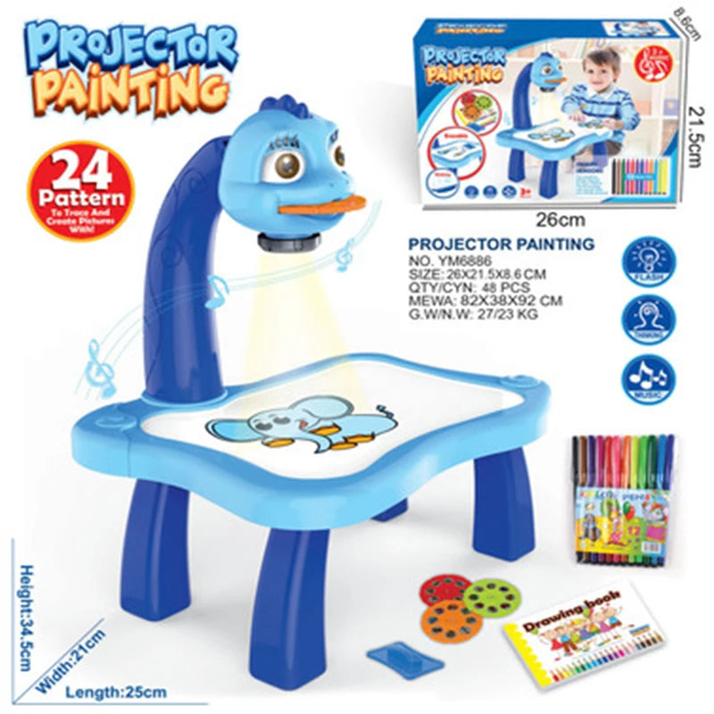 Kids LED Drawing Projector Toy, Educational Painting Board for Girls and Boys