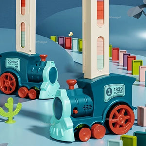 Automatic Domino Train Toy for Kids – Educational Building Set