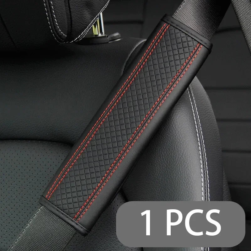 Car Seat Belt Shoulder Pads – PU Leather Breathable Safety Covers