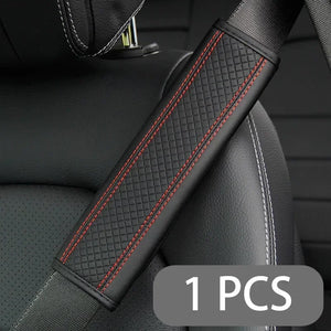 Car Seat Belt Shoulder Pads – PU Leather Breathable Safety Covers