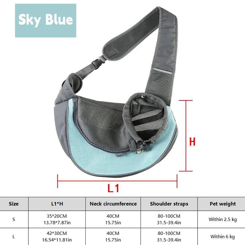 SEO Title: Dog Sling Carrier Backpack – Breathable Mesh Travel Bag for Dogs & Cats