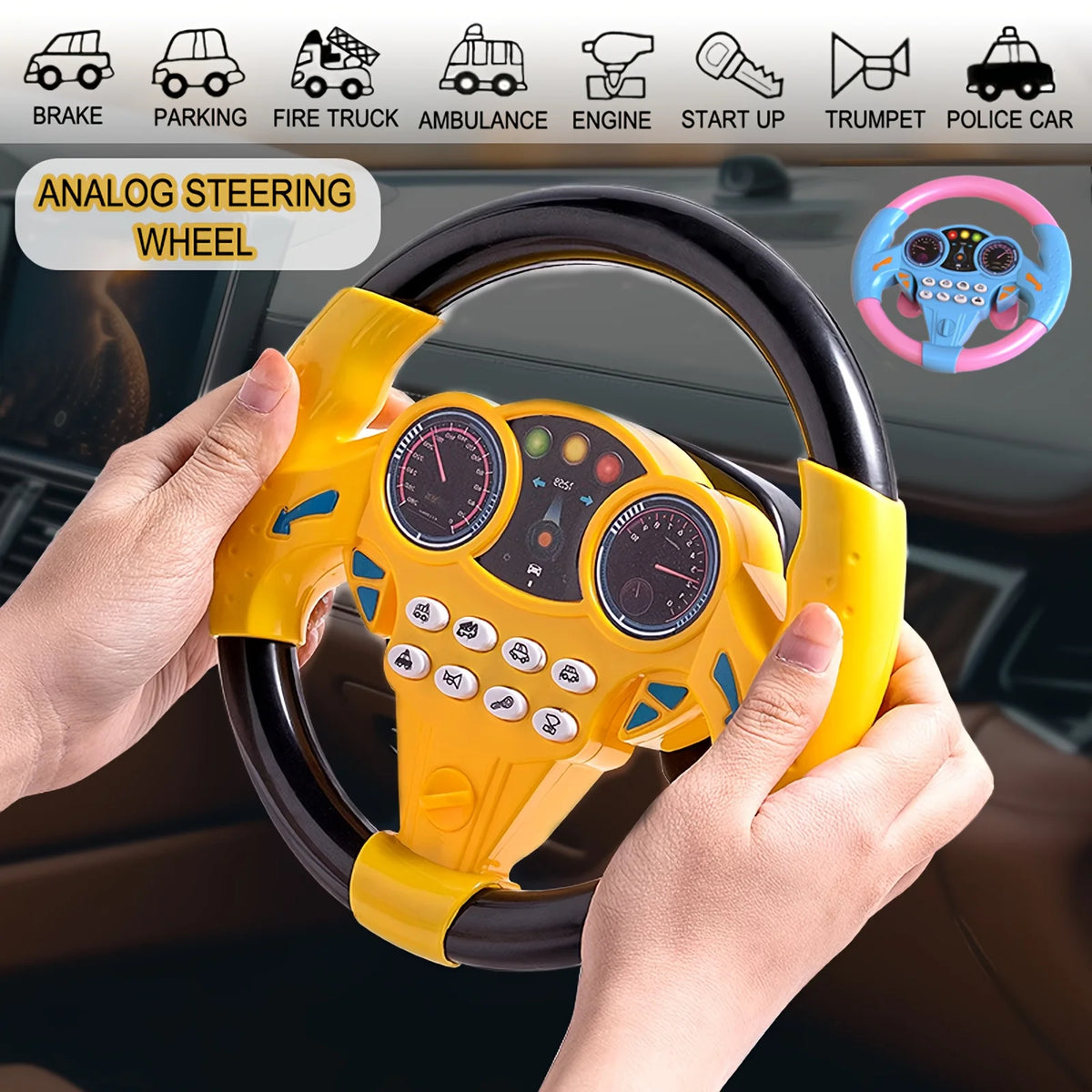 SEO Title: Kids Steering Wheel Toy – Educational Car Driving Toy Gift