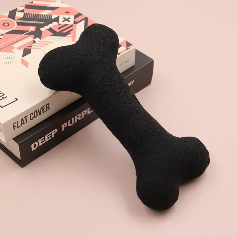 Interactive Squeaky Dog Bone Toy – Plush Chew Toy for Puppies