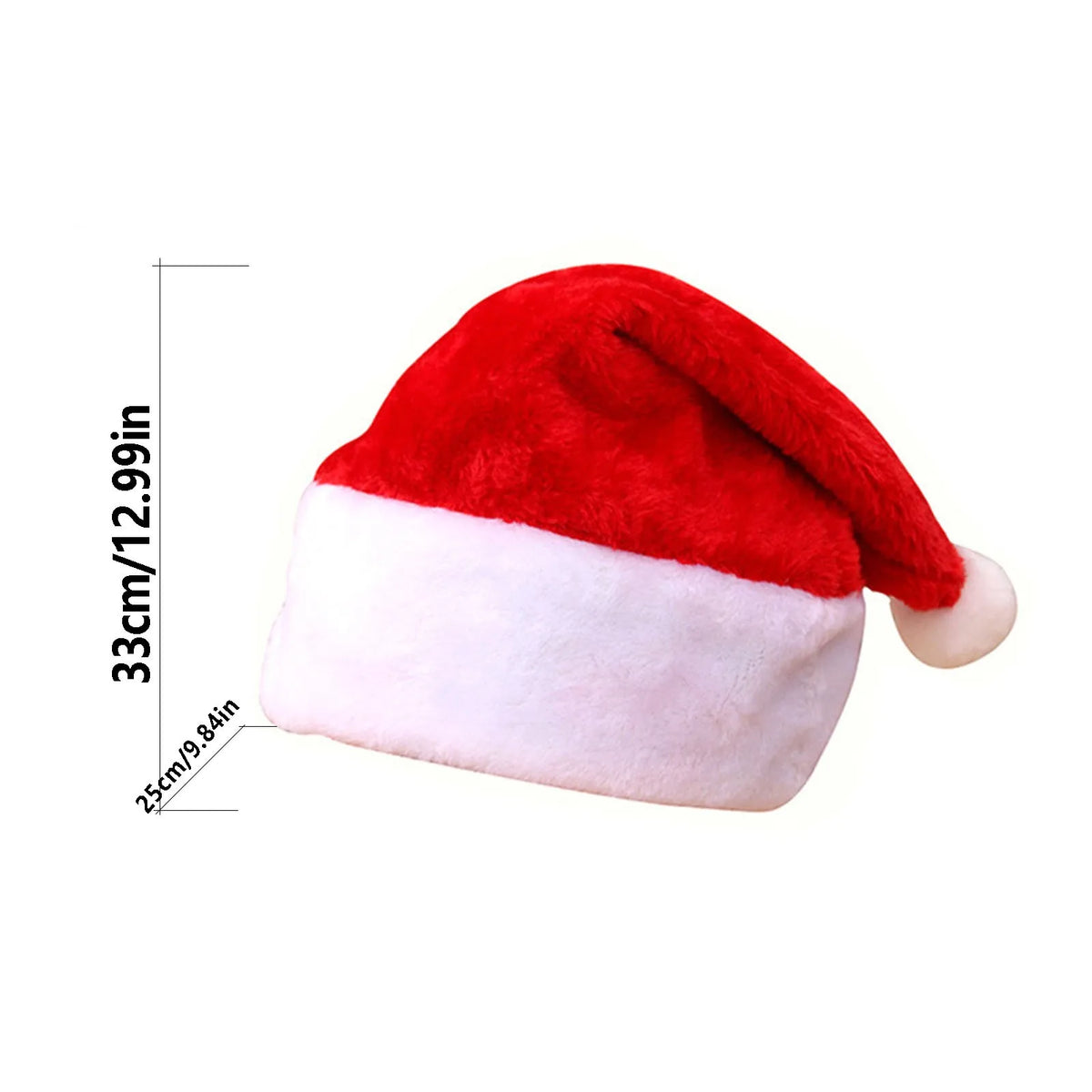 Kids Plush Christmas Santa Hat – Warm & Cozy Holiday Cap