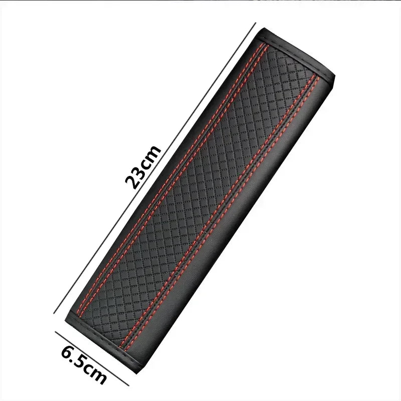 Car Seat Belt Shoulder Pads – PU Leather Breathable Safety Covers