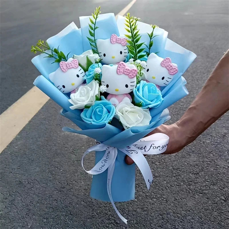 Hello Kitty Plush Bouquet – My Melody, Kuromi & Cinnamoroll Gift