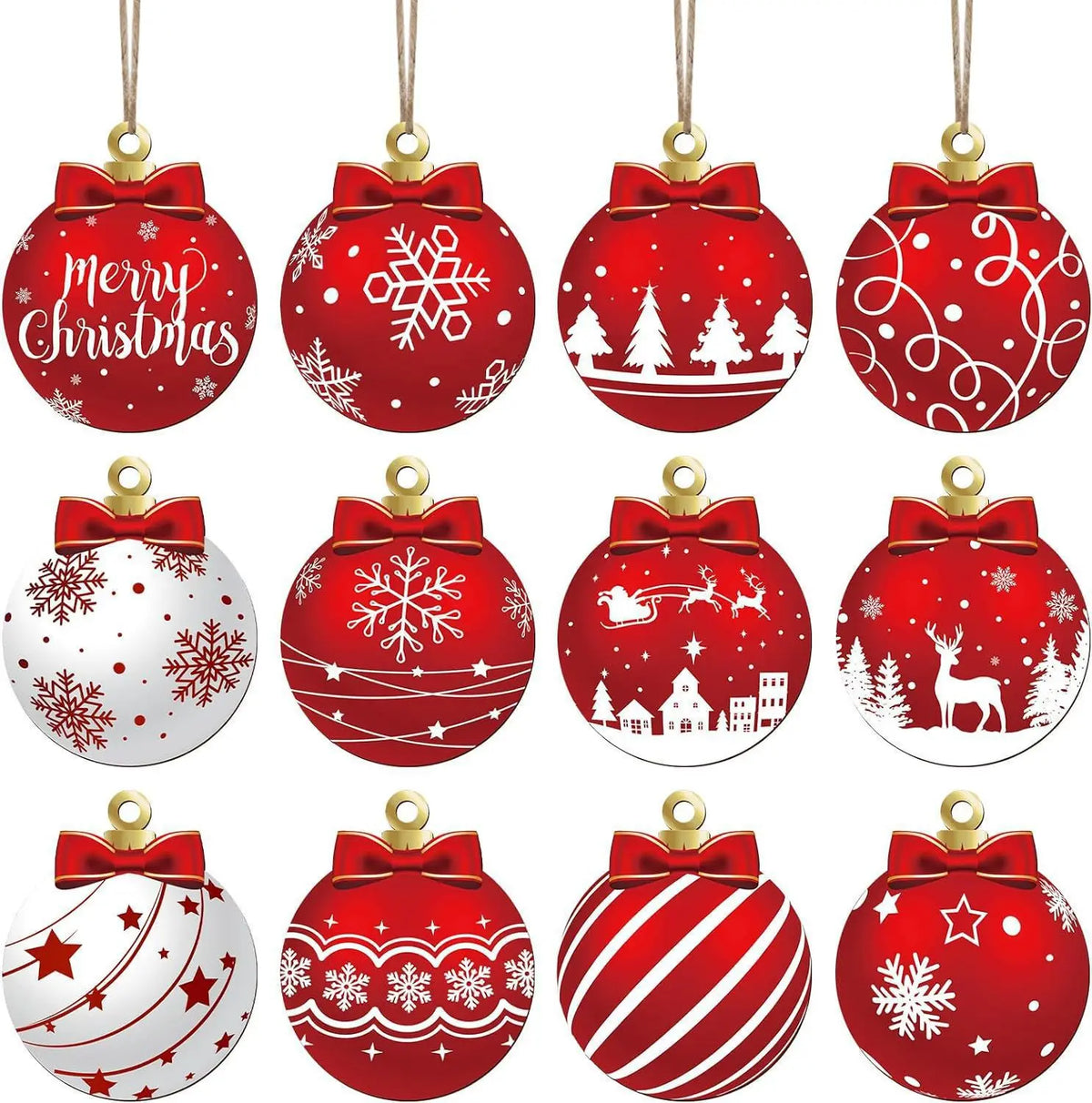 Christmas Wooden Hanging Balls – DIY Tree & Home Decorations