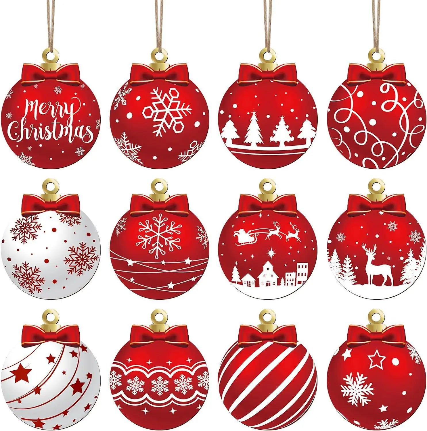 Christmas Wooden Hanging Balls – DIY Tree & Home Decorations