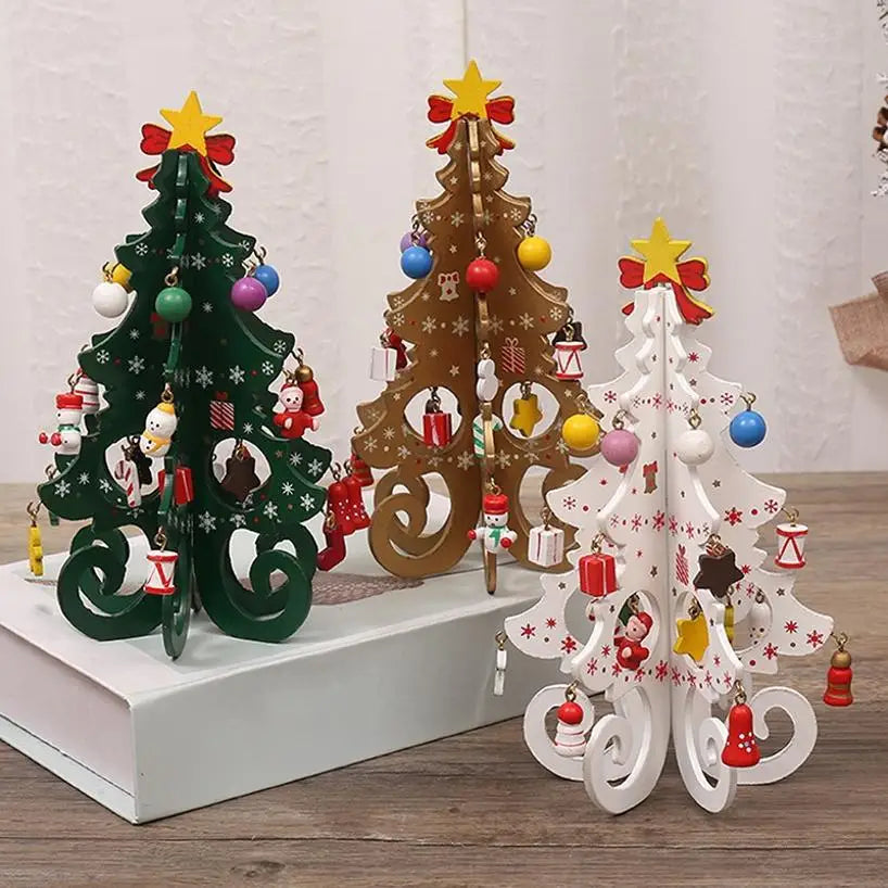 Wooden Christmas Tree Ornament – Desktop & Party Decor