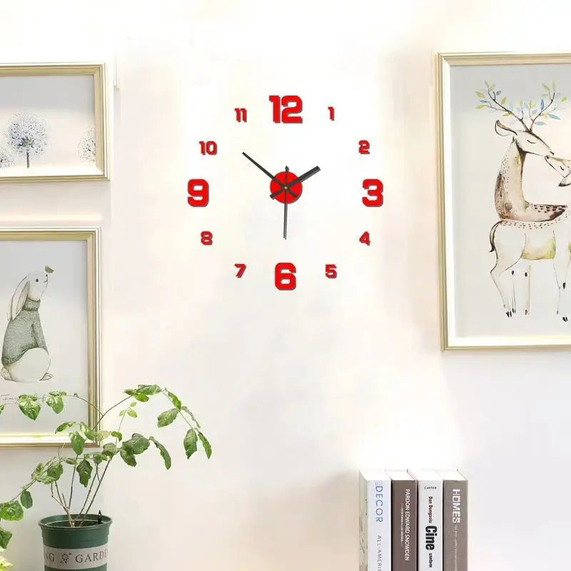 DIY Frameless Wall Clock Decal – Silent Modern Wall Decor