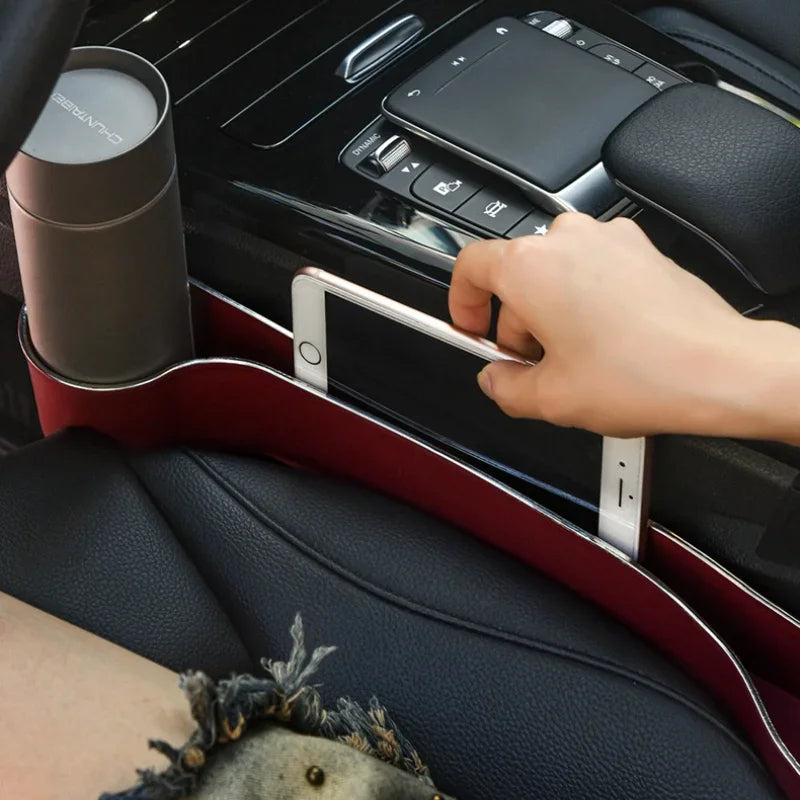 2Pcs Car Front & Rear Seat Cup Holders, Multi-Functional Storage Box