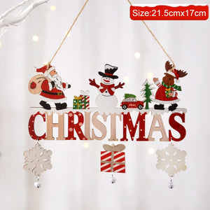 Santa Claus Gnome Wooden Christmas Hanging Ornament – Xmas Tree Decoration