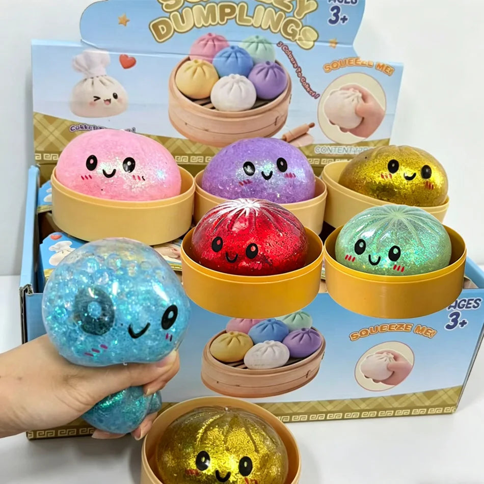Glitter Dumpling Squishy Toy – Sensory Stress Relief