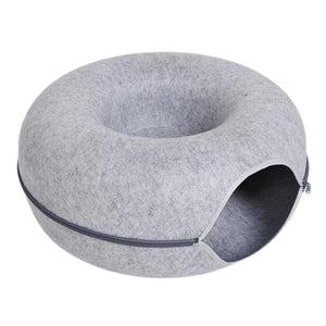 Interactive Cat Tunnel Bed & Felt Scratcher for Kittens