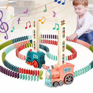 Automatic Domino Train Toy for Kids – Educational Building Set