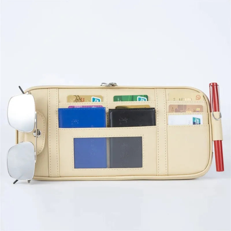 Car Sun Visor Organizer – Sunglasses & Card Holder