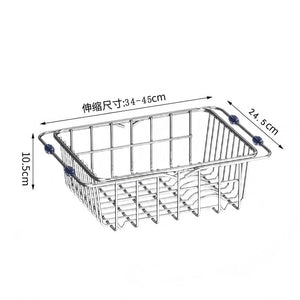 Stainless Steel Telescopic Sink Drain Rack Non-Slip Dish Drying Kitchen Bathroom Countertop Organizer Rack for Household UseStainless Steel Telescopic Sink Drain Rack Non-Slip Dish Drying Kitchen Bathroom Countertop Organizer Rack for Household Use